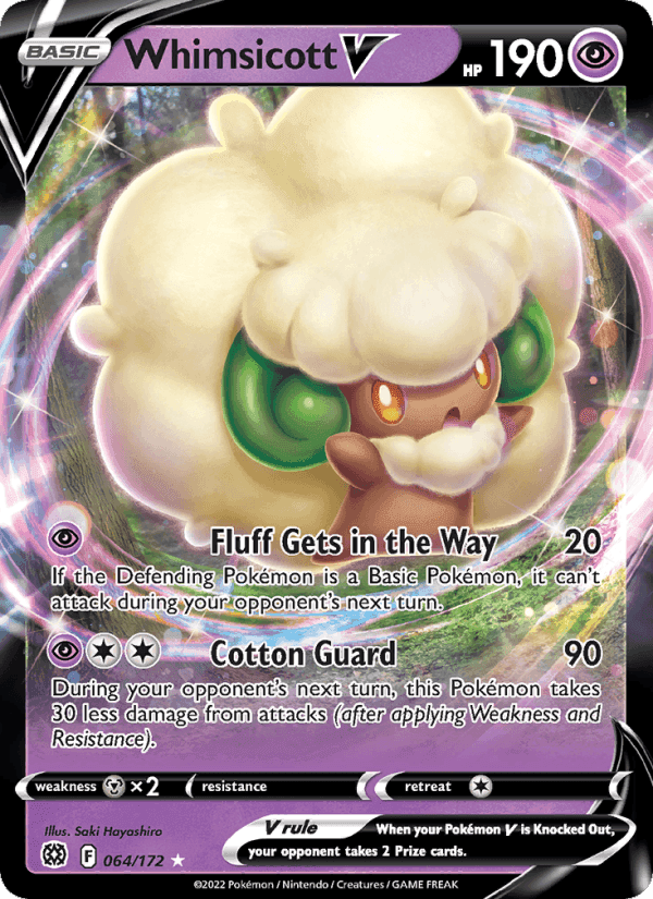 Whimsicott V, card 064 from Brilliant Stars