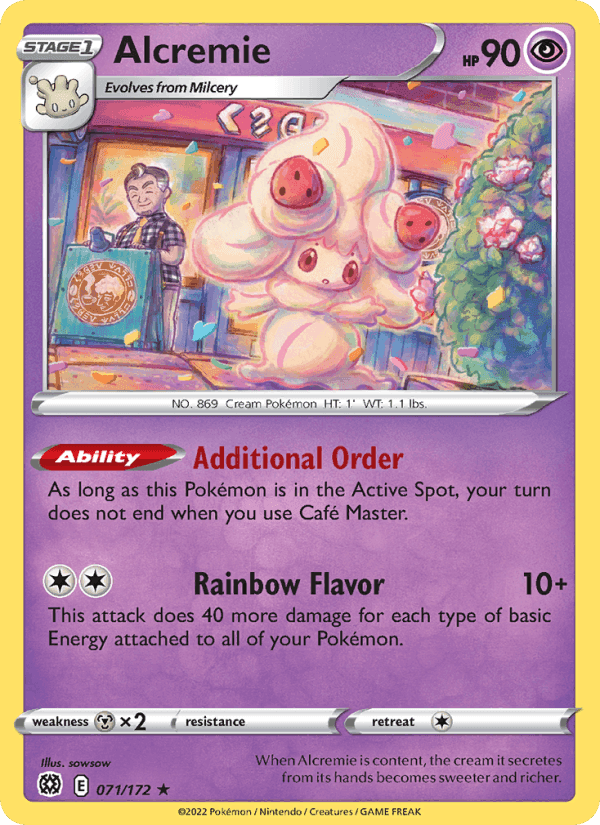Alcremie, card 071 from Brilliant Stars
