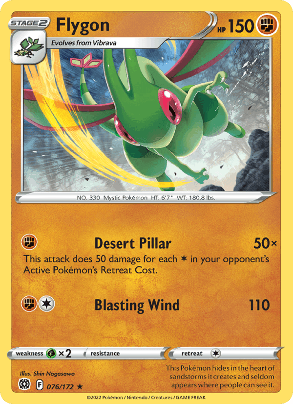 Flygon, card 076 from Brilliant Stars