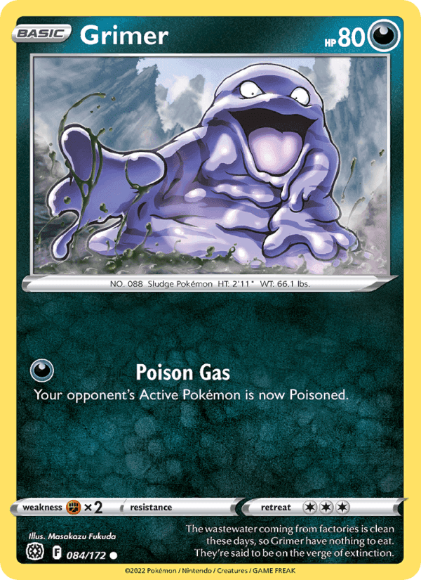 Grimer, card 084 from Brilliant Stars