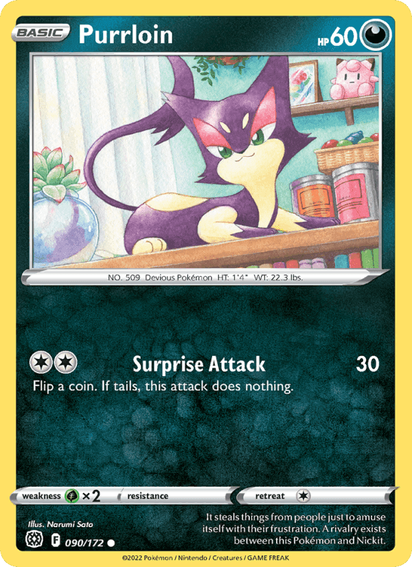 Purrloin, card 090 from Brilliant Stars