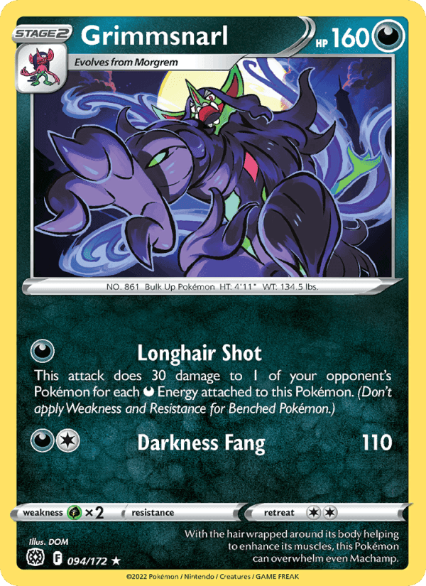 Grimmsnarl, card 094 from Brilliant Stars
