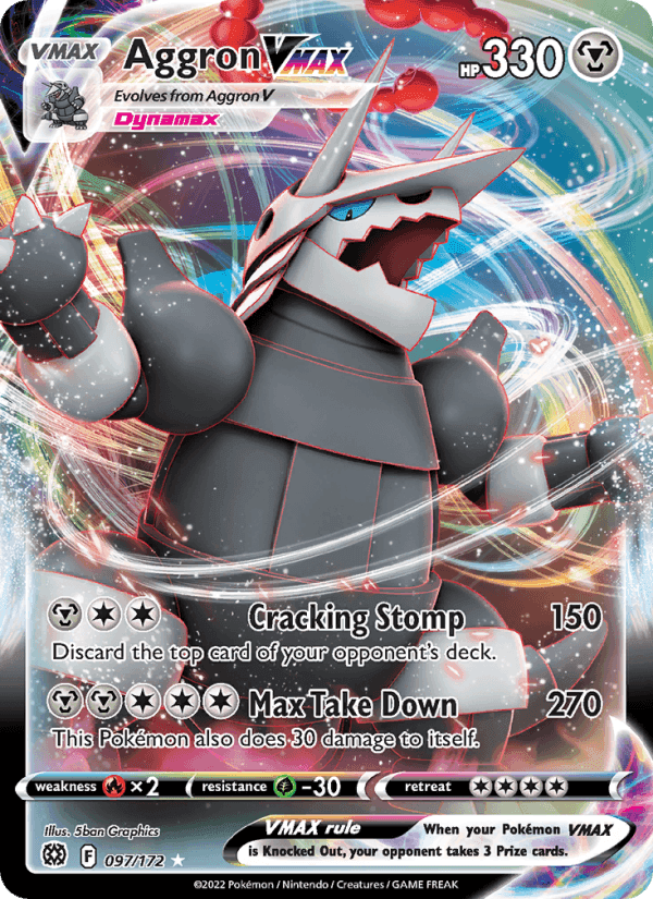 Aggron VMAX, card 097 from Brilliant Stars