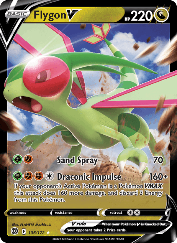 Flygon V, card 106 from Brilliant Stars