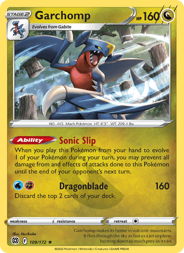 Garchomp, carta 109 di Brilliant Stars