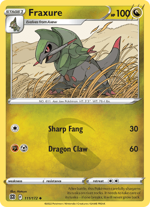 Fraxure, card 111 from Brilliant Stars
