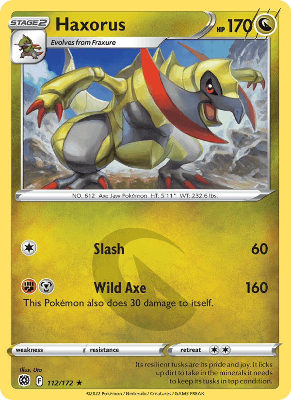 Haxorus, card 112 from Brilliant Stars