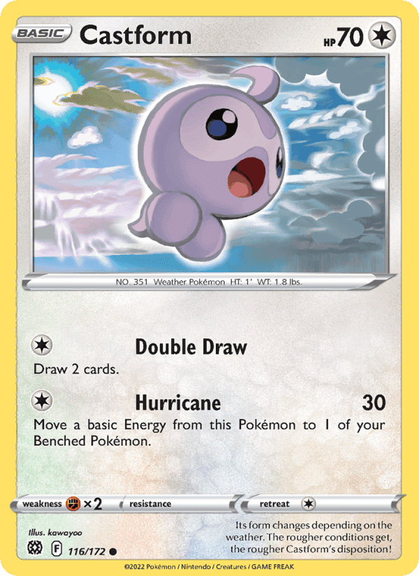 Castform, card 116 from Brilliant Stars