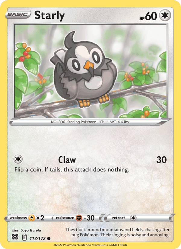 Starly, card 117 from Brilliant Stars