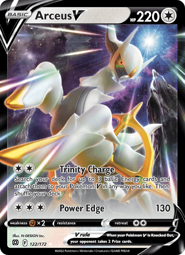 Arceus V, card 122 from Brilliant Stars