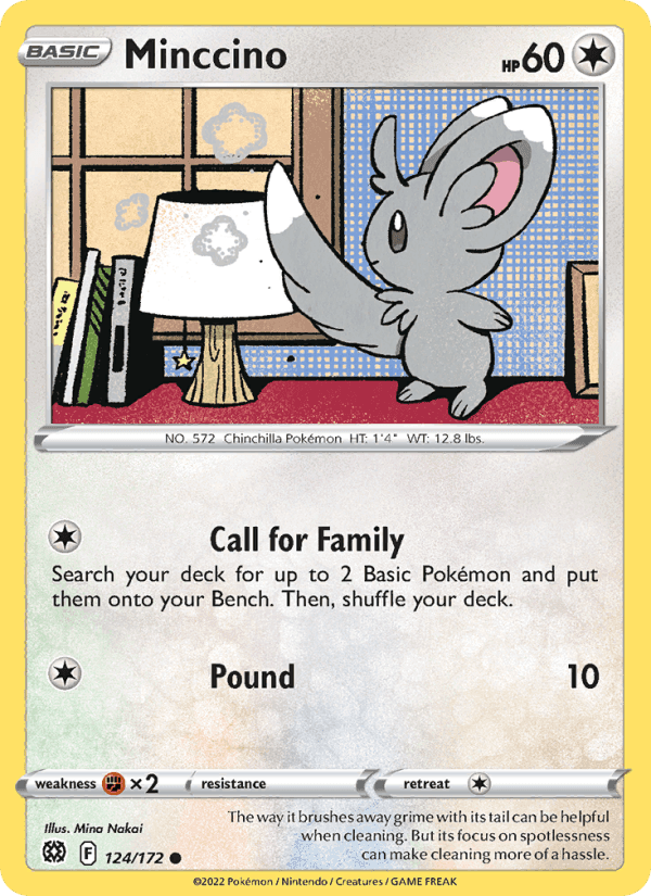 Minccino, card 124 from Brilliant Stars