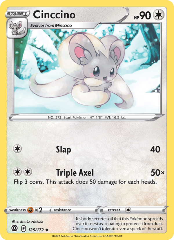 Cinccino, card 125 from Brilliant Stars