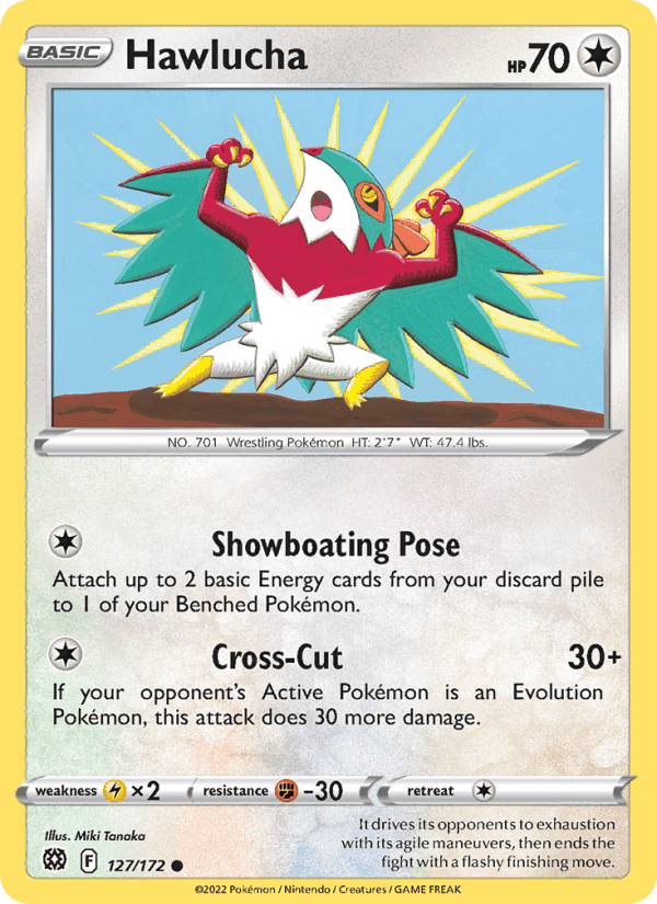 Hawlucha, card 127 from Brilliant Stars