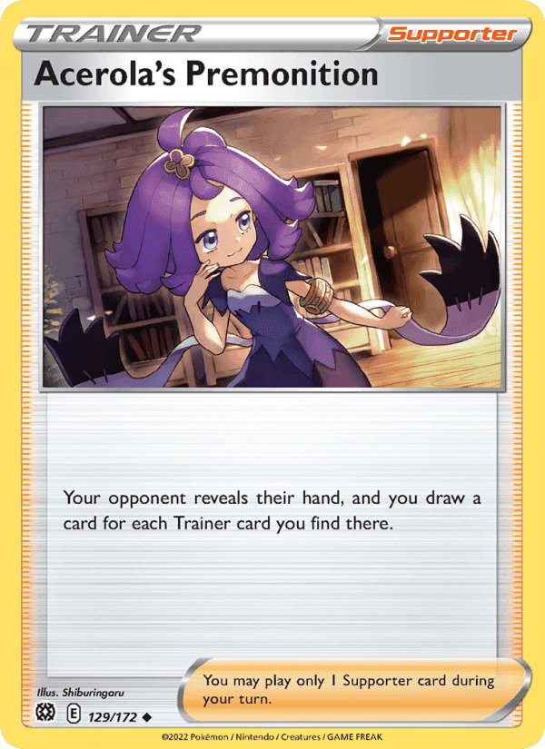Acerola's Premonition, card 129 from Brilliant Stars