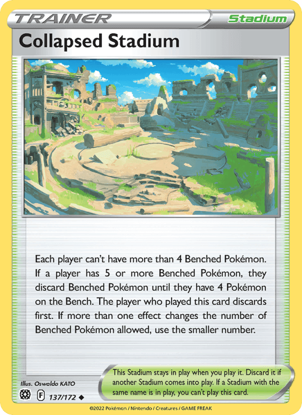 Collapsed Stadium, card 137 from Brilliant Stars