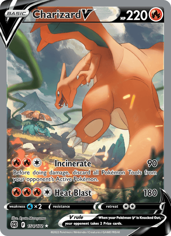 Charizard V, carta 154 di Brilliant Stars