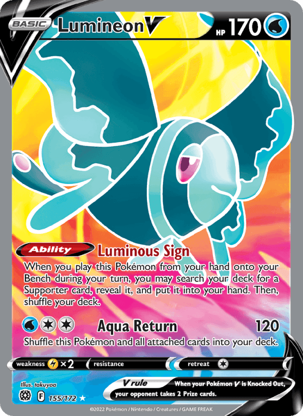 Lumineon V, card 155 from Brilliant Stars