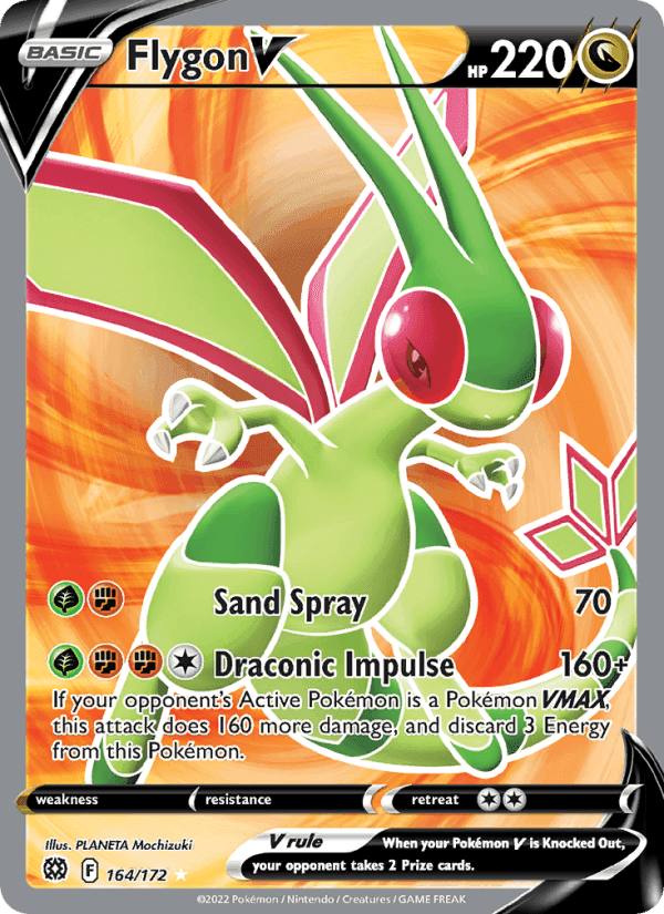 Flygon V, card 164 from Brilliant Stars