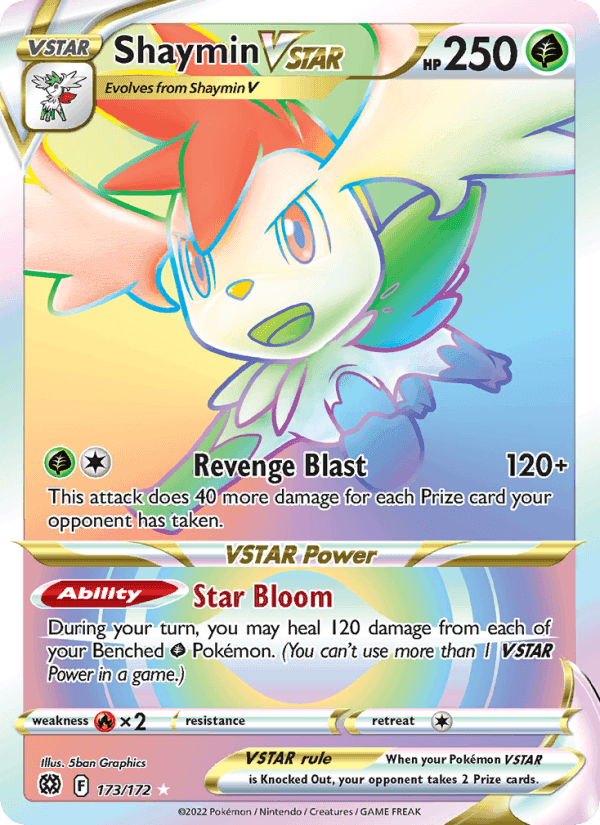 Shaymin VSTAR, card 173 from Brilliant Stars