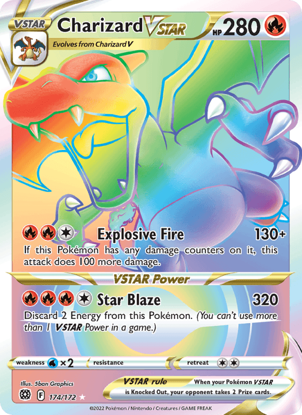 Charizard VSTAR, card 174 from Brilliant Stars