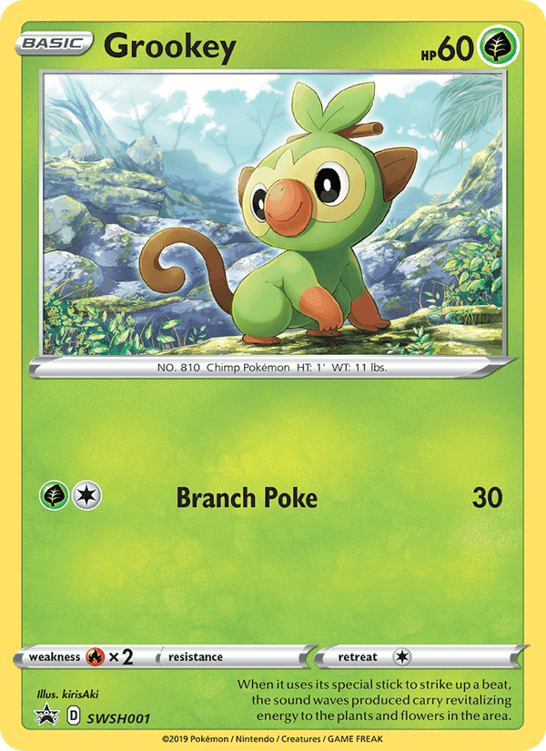 Grookey, carte SWSH001 de SWSH Black Star Promos