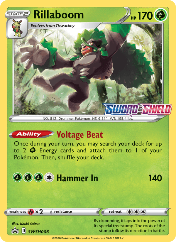 Rillaboom, carta SWSH006 di SWSH Black Star Promos