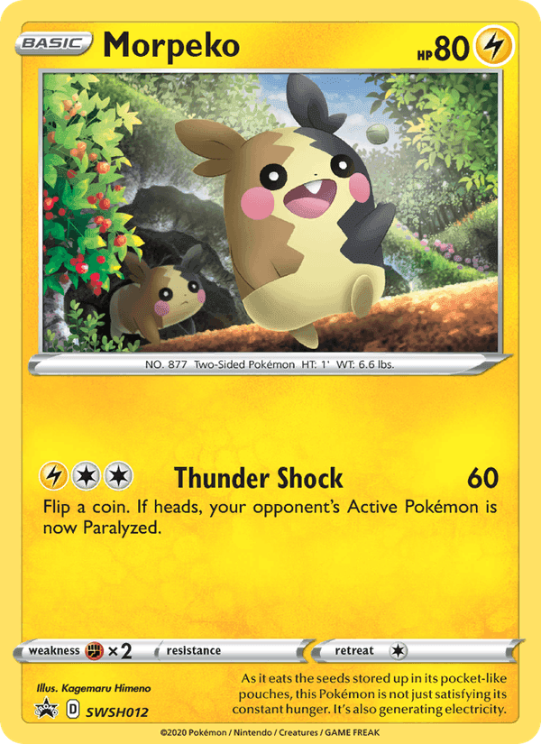 Morpeko, carta SWSH012 di SWSH Black Star Promos