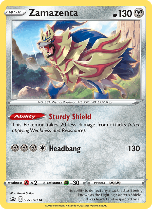 Zamazenta, carte SWSH034 de ESES Promos