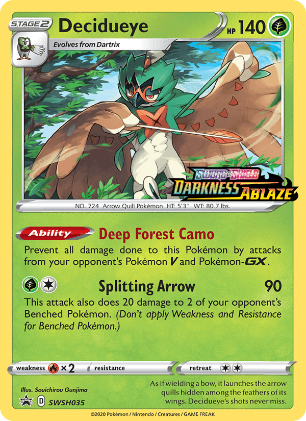 Decidueye, carta SWSH035 di SWSH Black Star Promos