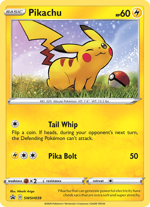 Pikachu, carte SWSH039 de ESES Promos