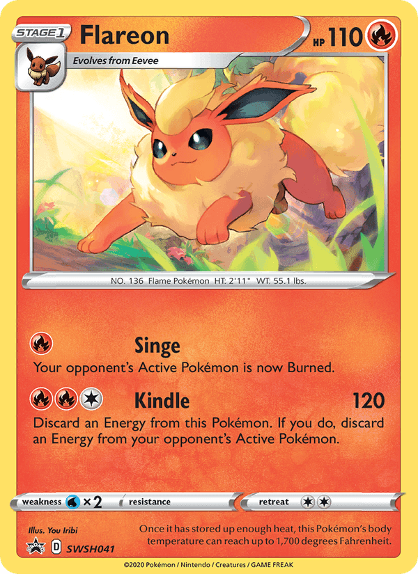 Flareon, carta SWSH041 di SWSH Black Star Promos