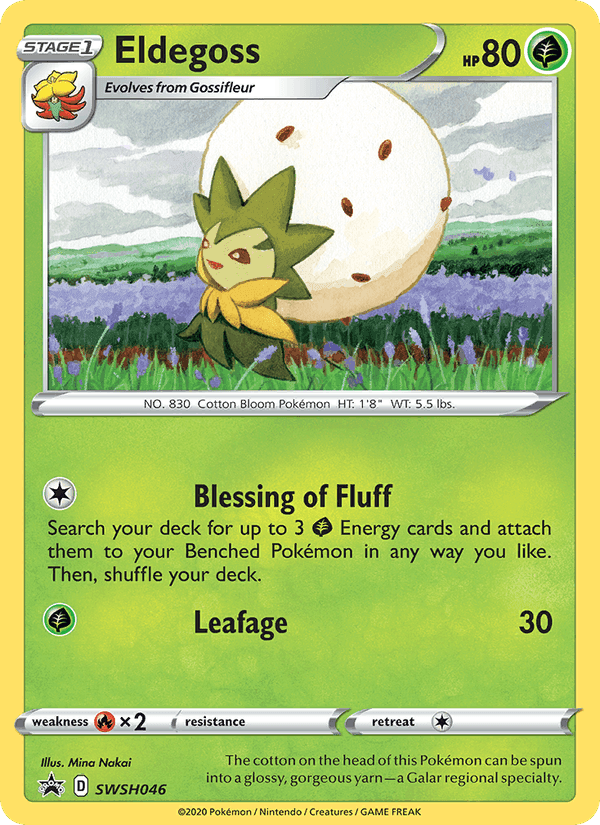 Eldegoss, carta SWSH046 di ESES Promos