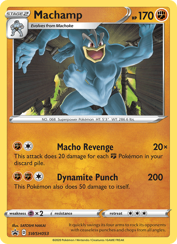 Machamp, carta SWSH053 di SWSH Black Star Promos