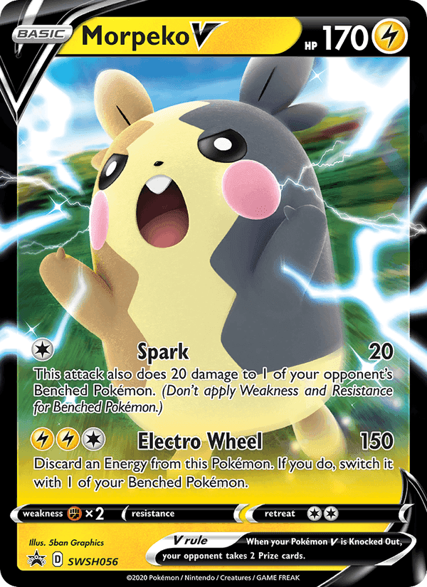 Morpeko V, card SWSH056 from SWSH Black Star Promos