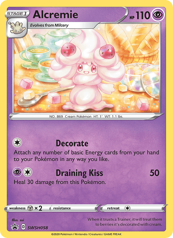 Alcremie, carte SWSH058 de ESES Promos