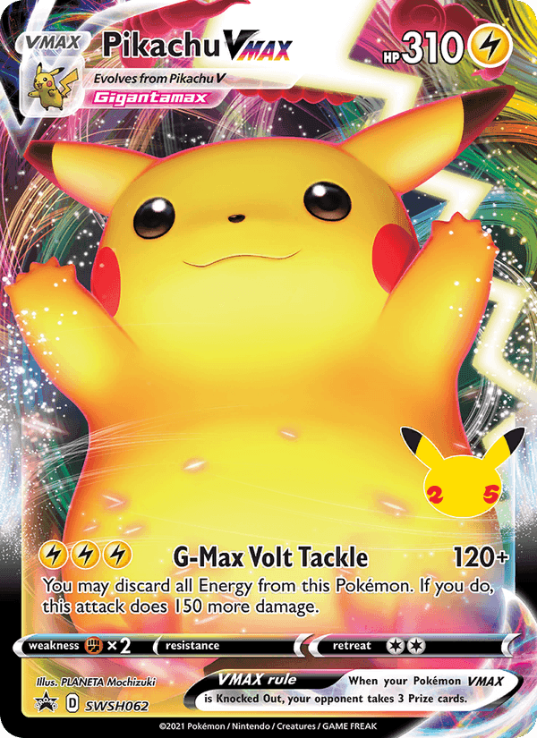Pikachu VMAX, card SWSH062 from SWSH Black Star Promos
