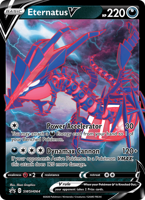 Eternatus V, card SWSH064 from SWSH Black Star Promos