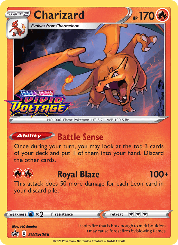 Charizard, card SWSH066 from SWSH Black Star Promos