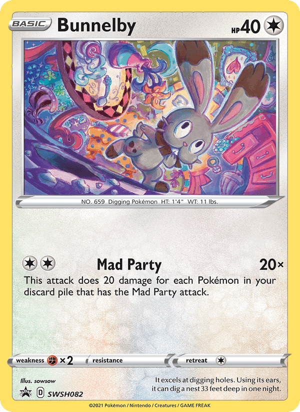 Bunnelby, carte SWSH082 de SWSH Black Star Promos