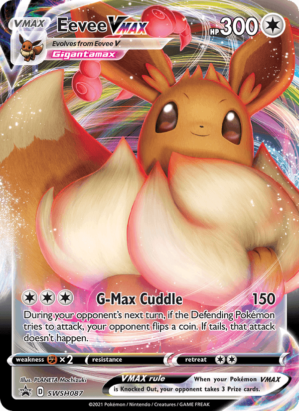Eevee VMAX, card SWSH087 from SWSH Black Star Promos