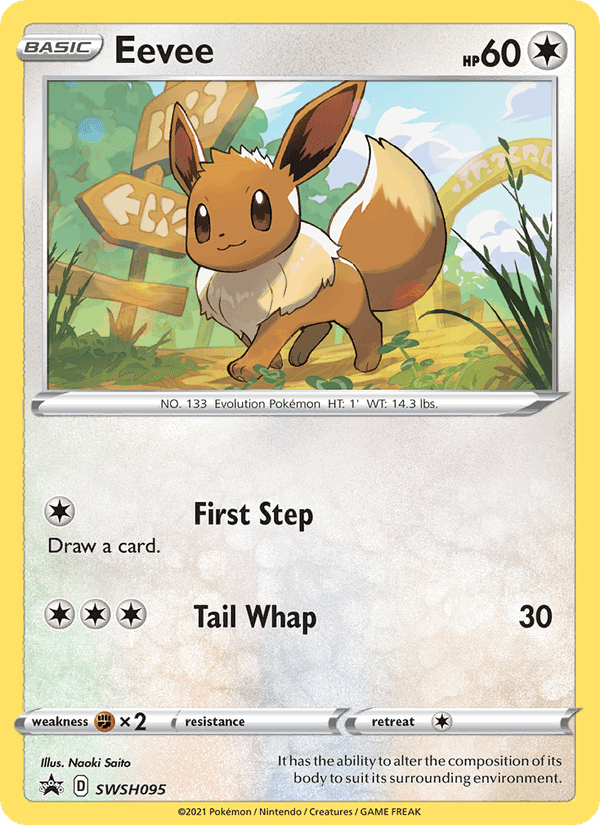 Eevee, card SWSH095 from SWSH Black Star Promos