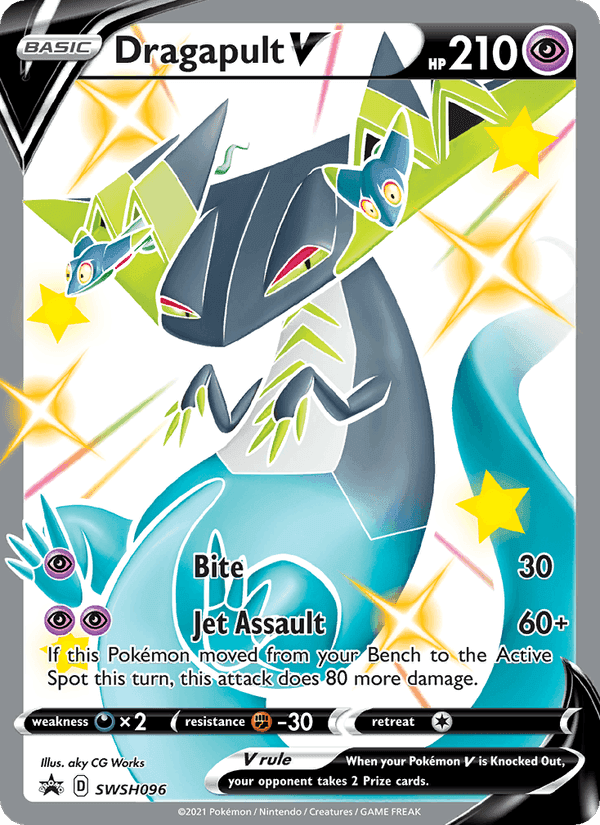 Dragapult V, card SWSH096 from SWSH Black Star Promos