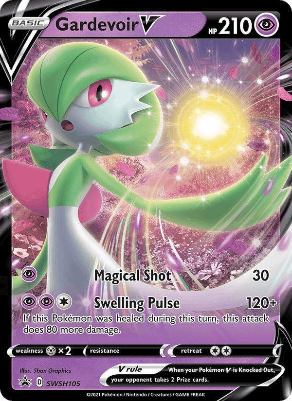 Gardevoir V, card SWSH105 from SWSH Black Star Promos