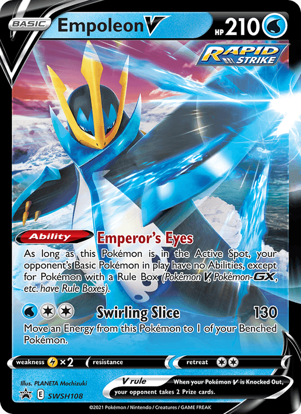 Empoleon V, card SWSH108 from SWSH Black Star Promos