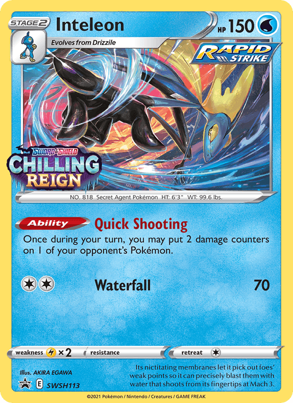 Inteleon, card SWSH113 from SWSH Black Star Promos