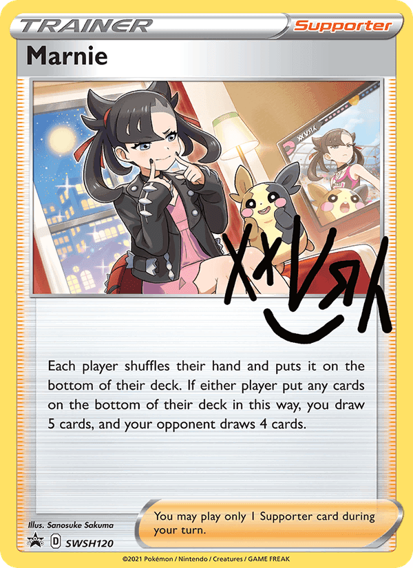 Marnie, card SWSH120 from SWSH Black Star Promos