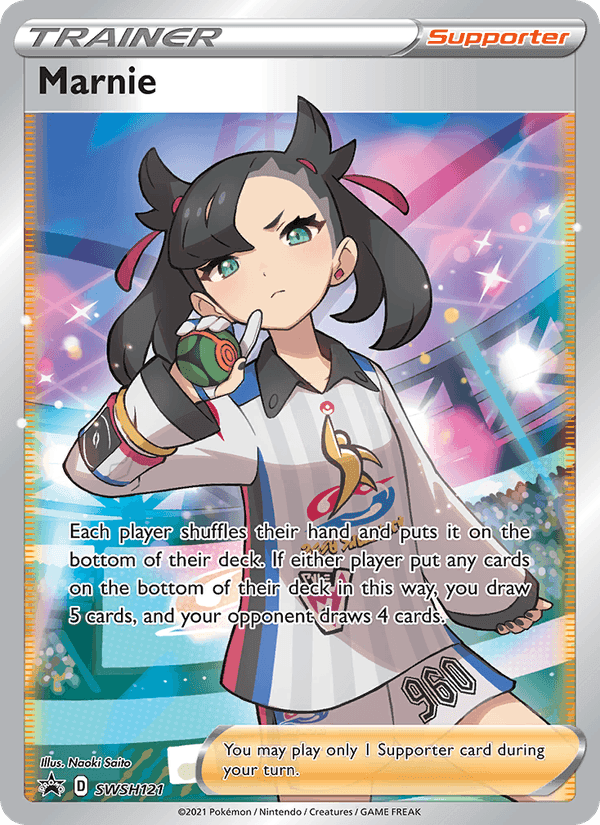 Marnie, card SWSH121 from SWSH Black Star Promos