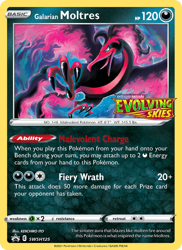 Moltres de Galar, carta SWSH125 de ESES Promos