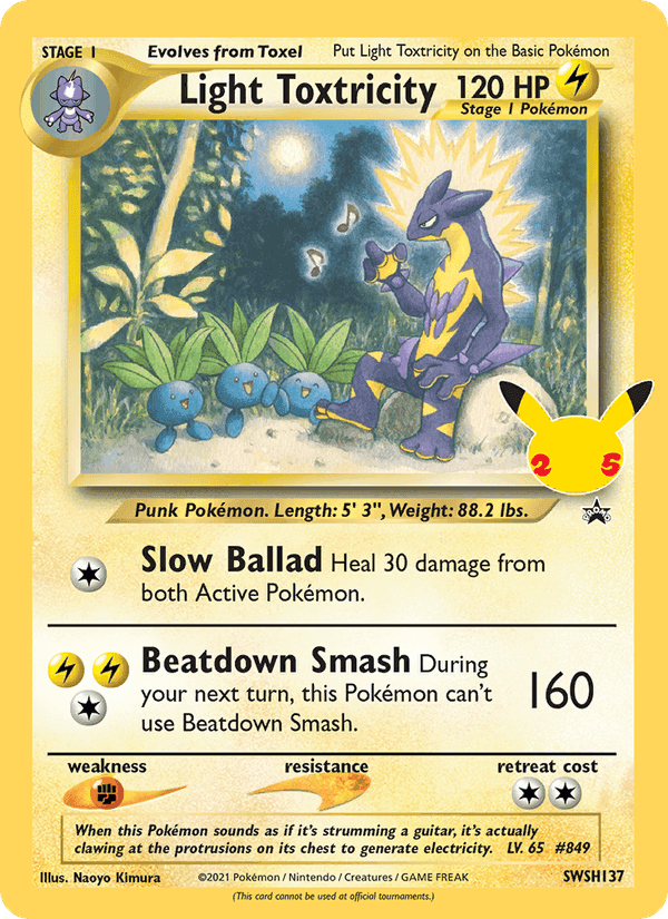 Light Toxtricity, card SWSH137 from SWSH Black Star Promos