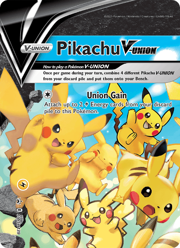 Pikachu V-UNION, card SWSH139 from SWSH Black Star Promos